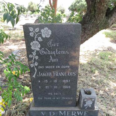 MERWE Jakob Francois, v.d. 1897-1969