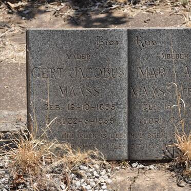 MAASS Gert Jacobus 1895-1959 &amp; Maria Anna MANS 1900-1985