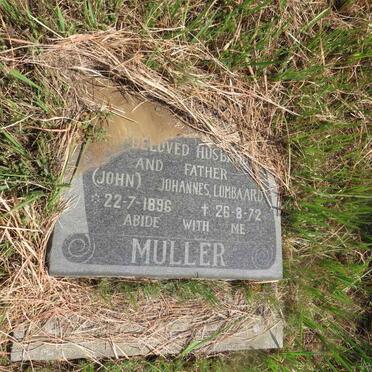 MULLER Johannes Lombaard 1896-1972