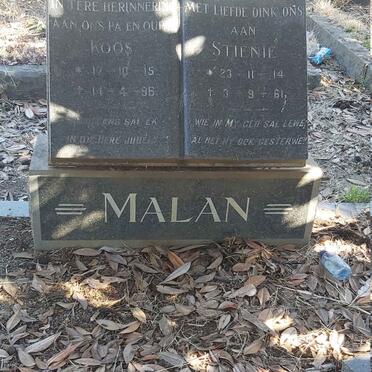 MALAN Koos 1915-1996 &amp; Stienie 1914-1961