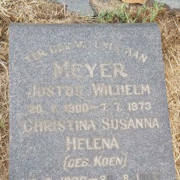 MEYER Justus Wilhelm 1900-1973 & Christina Susanna Helena KOEN 1906-1983