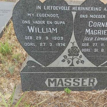 MASSER William 1909-1974 & Cornelia Magrietha LOMBAARD 1907-1993