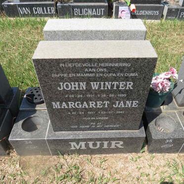 MUIR John Winter 1931-1995 & Margaret Jane 1937-2001