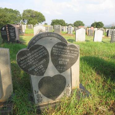 MEYER Jan George 1932-2011 & Johanna Elizabeth 1938-2010