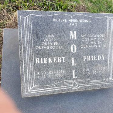 MOLL Riekert 1919-2006 &amp; Frieda 1919-2001
