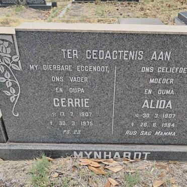 MYNHARDT Gerrie 1907-1975 & Alida 1907-1994