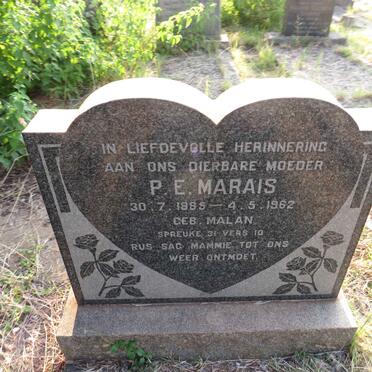 MARAIS P.E. nee MALAN 1885-1962
