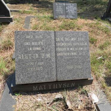 MATTHYSEN Aletta D.M. 1891-1972