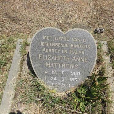 MATTHEWS Elizabeth Anne 1900-1968