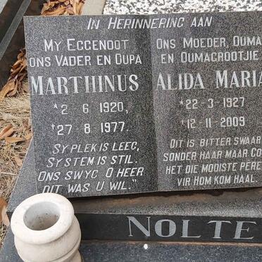 NOLTE Marthinus 1920-1977 & Alida Maria 1927-2009 