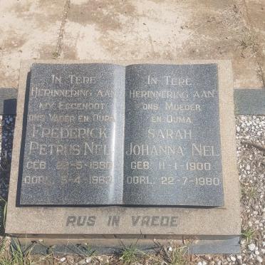 NEL Frederick Petrus 1880-1963 &amp; Sarah Johanna 1900-1980