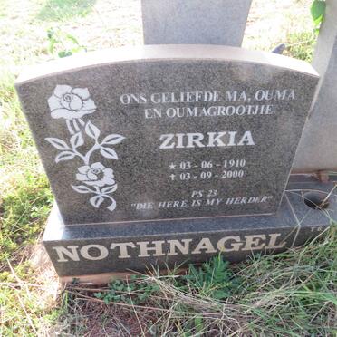 NOTHNAGEL Zirkia 1910-2000