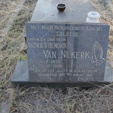 NIEKERK Andries Hendrik, van 1932-1980