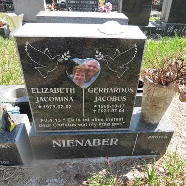 NIENABER Gerhardus Jacobus 1968-2021 & Elizabeth Jacomina 1973- 