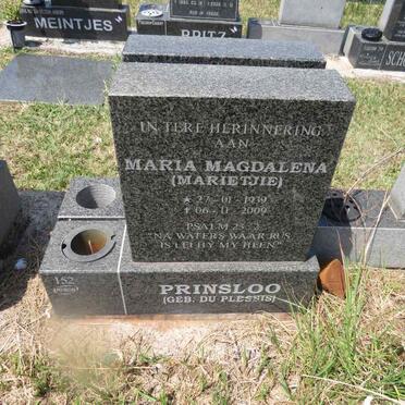 PRINSLOO Maria Magdalena nee DU PLESSIS 1939-2009