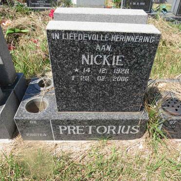 PRETORIUS Nickie 1928-2006