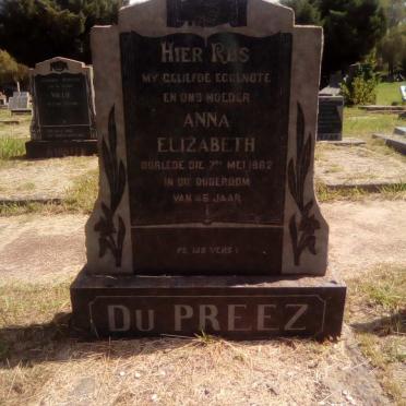 PREEZ Anna Elizabeth, du -1962