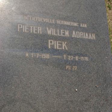 PIEK Pieter Willem Adriaan 1918 -1976