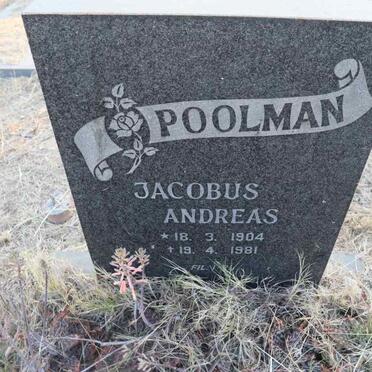 POOLMAN Jacobus Andreas 1904-1981