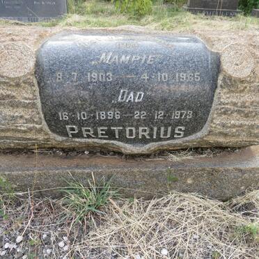 PRETORIUS Dad 1896-1973 & Mampie 1903-1965