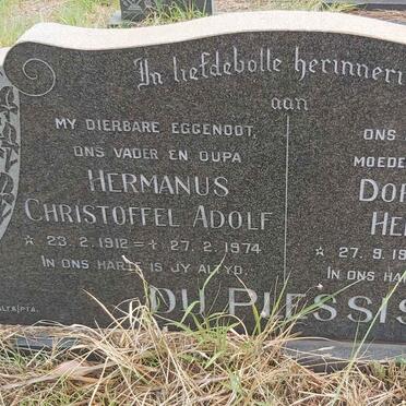 PLESSIS Hermanus Christoffel Adolf, du 1912-1974 & Dorothea Hermina 1917-1993