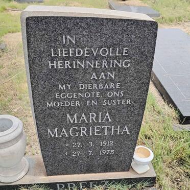 PREEZ Maria Magrietha 1912-1975