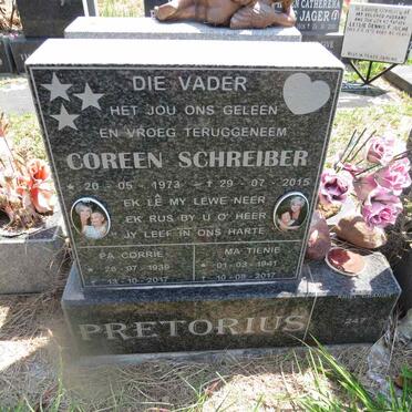 PRETORIUS Corrie 1939-2017 & Tienie 1941-2017 :: SCHREIBER Coreen nee PRETORIUS 1973-2015