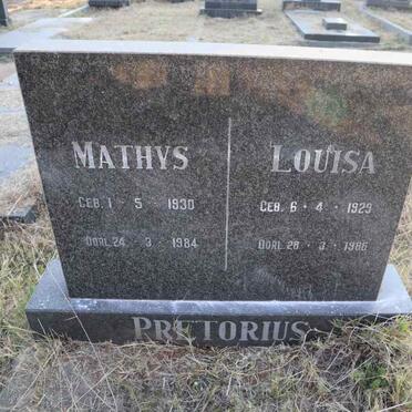 PRETORIUS Mathys 1930-1984 & Louisa 1929-1986