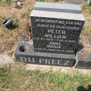 PREEZ Peter William, du 1929-1993 & Anna Maria 1929-2006