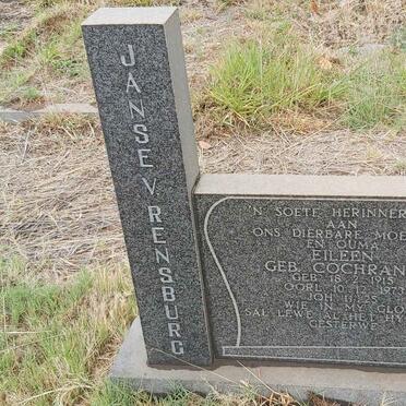 RENSBURG Eileen, Janse v. nee COCHRANE 1915-1973