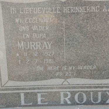 ROUX Murray, le 1927-1981