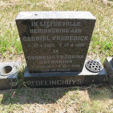 REDELINGHUYS Gabriel Frederick 1924-1996 & Cornelia Fredrika Catharina 1934-2009