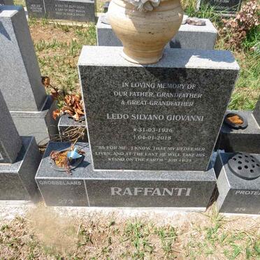 RAFFANTI Ledo Silvano Giovanni 1926-2018