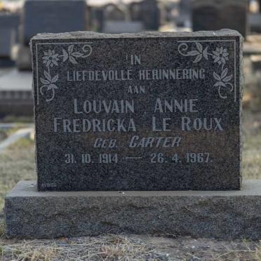 ROUX Louvain Annie Fredricka, le nee CARTER 1914-1967
