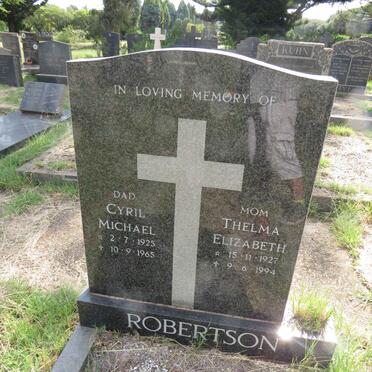 ROBERTSON Cyril Michael 1925-1965 & Thelma Elizabeth 1927-1994