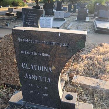 ROOYEN Claudina Janetta, van 1911-1985