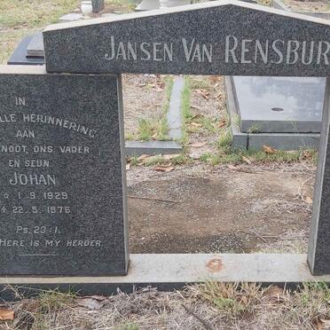 RENSBURG Johan, Jansen van 1929-1976 & Alberta 1930- 