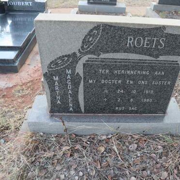 ROETS Martha Magdalena 1919-1980