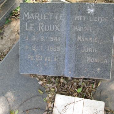 ROUX Mariette, le 1941-1965