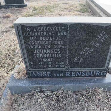 RENSBURG Johannes Cornelius, Janse van 1928-1983