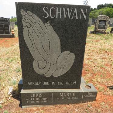 SCHWAN Chris 1924-1996 & Martie 1934-