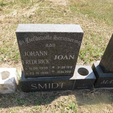 SMIDT Johann Frederick 1930-1998 & Joan 1918-2010
