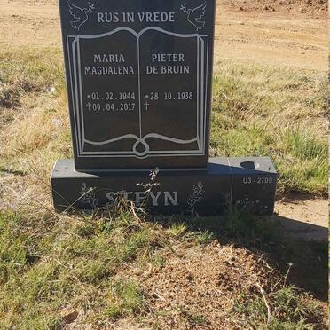 STEYN Pieter de Bruin 1938- &amp; Maria Magdalena 1944-2017