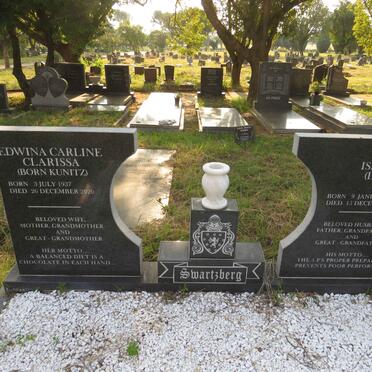 SWARTZBERG Isaac 1931-2020 & Edwina Carline Clarissa KUNITZ 1937-2020