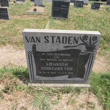 STADEN Suanna Margaretha, van 1932-1986