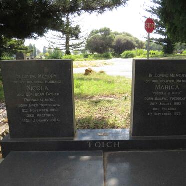 TOICH Nicola 1883-1964 & Marica 1893-1978