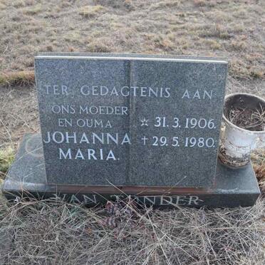 TONDER Johanna Maria, van 1906-1980