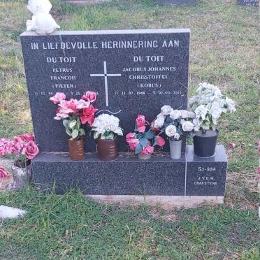 TOIT Jacobus Johannes Chrisstoffel, du 1944-2012 :: DU TOIT Petrus Francois