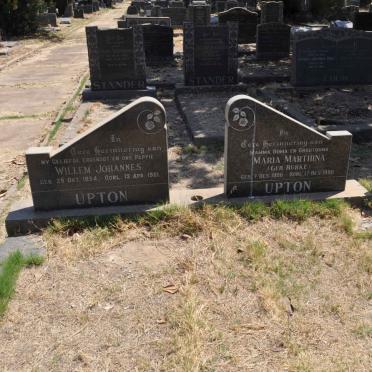 UPTON Willem Johannes 1894-1961 &amp; Maria Marthina BURKE 1906-1998
