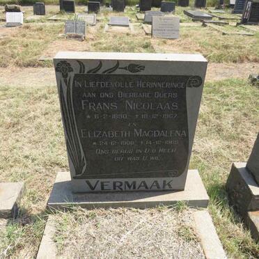 VERMAAK Frans Nicolaas 1890-1967 & Elizabeth Magdalena 1908-1969